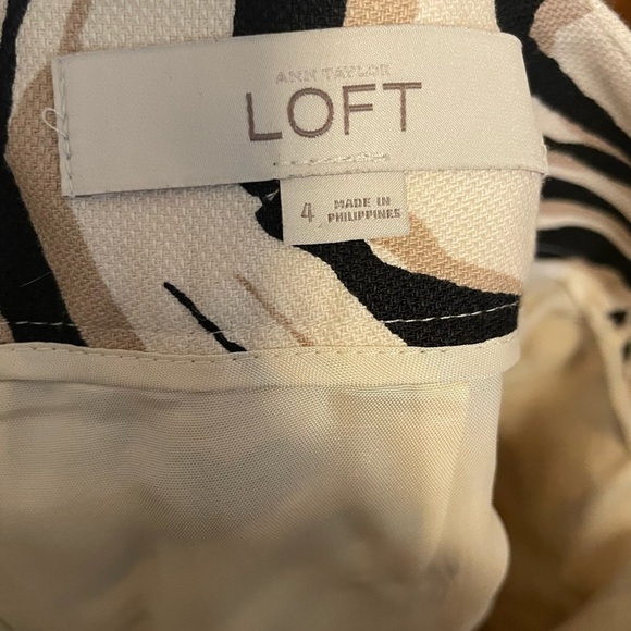 Size 4 Ann Taylor LOFT Zebra Print Pencil Skirt A5 - Picture 5 of 5
